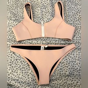 Hoaka Size Small Zippered Pink Bikini